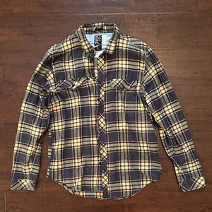 Billabong Long Sleeve Plaid Flannel- XL